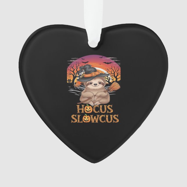 Hocus Slowcus Sloth lovers Halloween costume tee E Ornament (Front)
