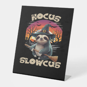 Hocus Slowcus Sloth lovers Halloween costume tee E Pedestal Sign