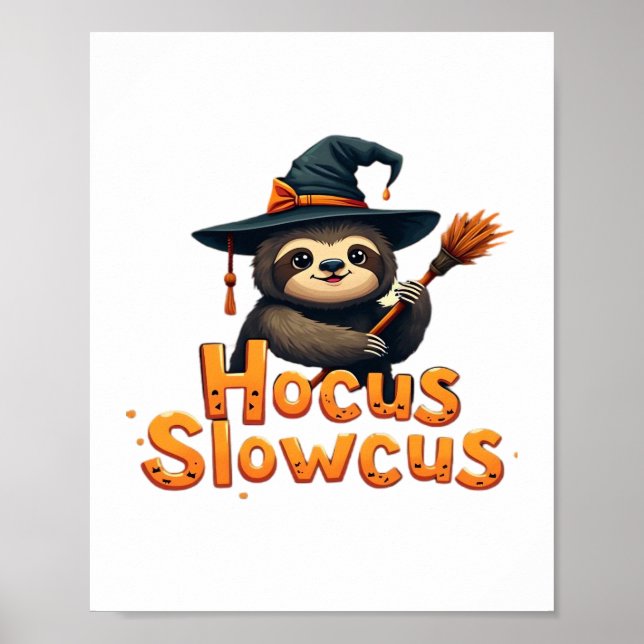 Hocus Slowcus Sloth lovers Halloween costume tee E Poster (Front)