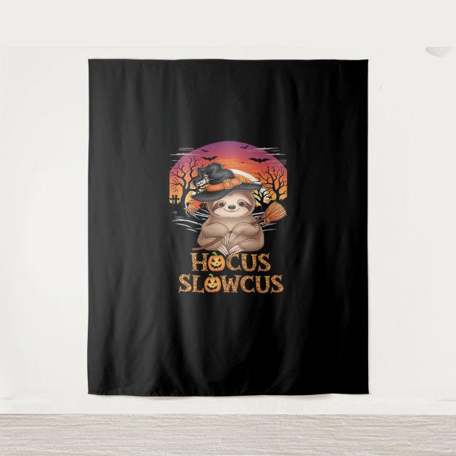 Hocus Slowcus Sloth lovers Halloween costume tee E Tapestry (Front)