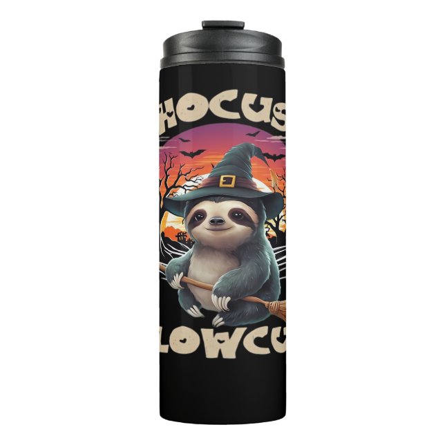 Hocus Slowcus Sloth lovers Halloween costume tee E Thermal Tumbler (Front)