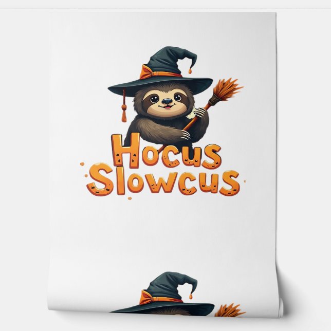 Hocus Slowcus Sloth lovers Halloween costume tee E Wallpaper (Unrolling)
