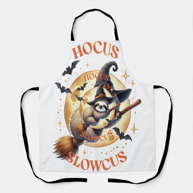 Hocus Slowcus Witch Sloth Apron (Front)
