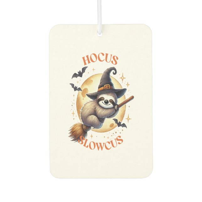 Hocus Slowcus Witch Sloth Car Air Freshener (Front)
