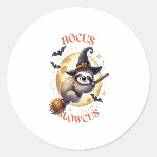 Hocus Slowcus Witch Sloth Classic Round Sticker