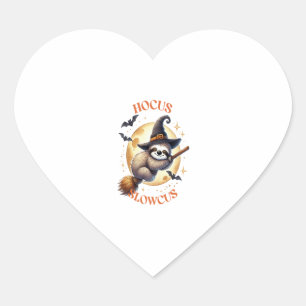 Hocus Slowcus Witch Sloth Heart Sticker