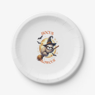 Hocus Slowcus Witch Sloth Paper Plate