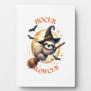 Hocus Slowcus Witch Sloth Plaque