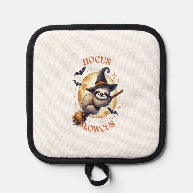 Hocus Slowcus Witch Sloth Pot Holder (Front)