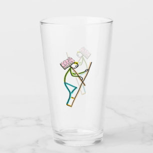 Hod Carrier Stickman Glass