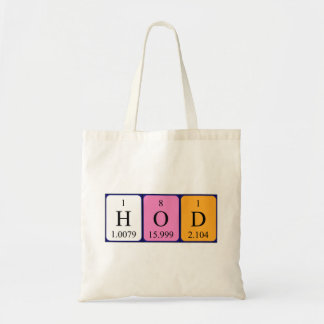 HoD periodic table word tote bag