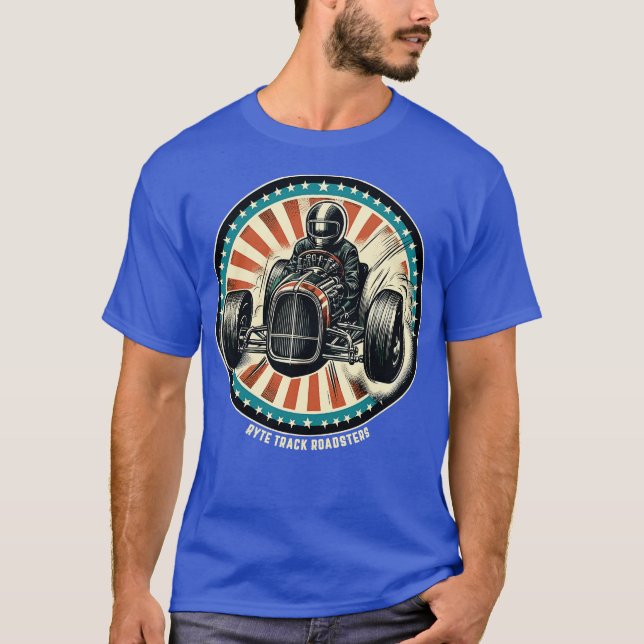 Hod Rod Racing Comic Book Style T-Shirt (Front)