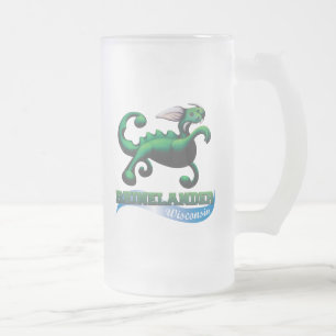 Hodag beach ball glass mug