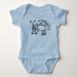 Hodag Creeping at Night Baby Bodysuit