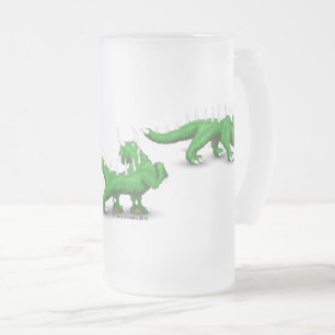 Hodag Crossing Frosted Glass Beer Mug