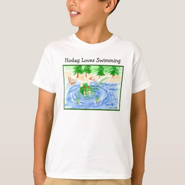 Hodag Loves Swimming T-shirt (Front)