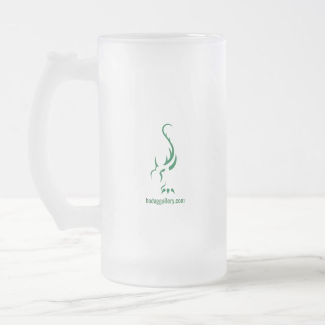 Hodag Stien Frosted Glass Beer Mug (Left)