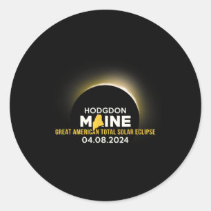 Hodgdon Maine Me Total Solar Eclipse 2024 Classic Round Sticker