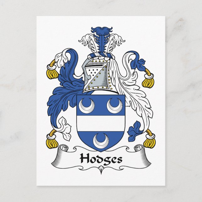 Hodges Family Crest Postcard (Front)