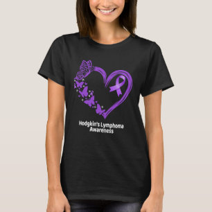 Hodgkin’s Lymphoma Awareness Purple Ribbon Support T-Shirt