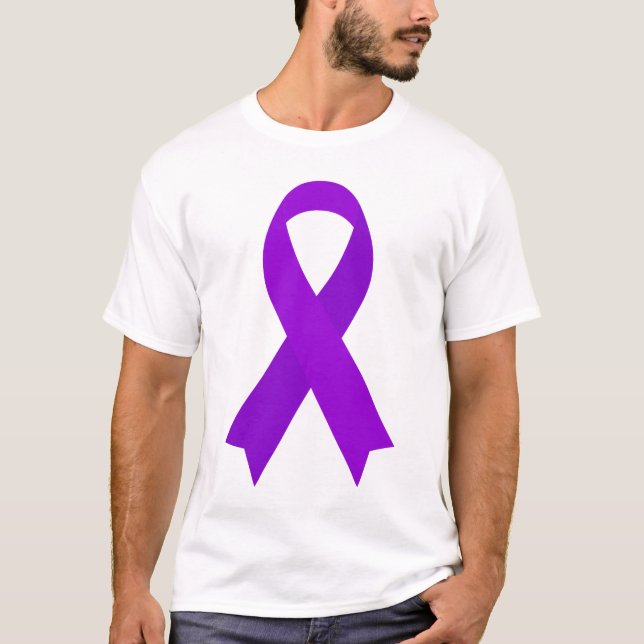  Hodgkin’s Lymphoma Violet Awareness Ribbon TShirt (Front)