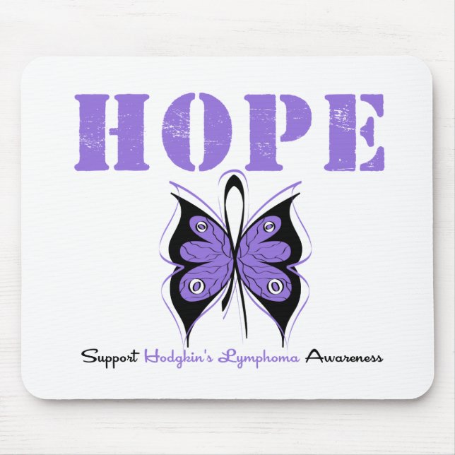 Hodgkin's Disease Hope Butterfly Mouse Mat (Front)