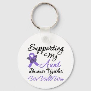 Hodgkin's Disease Supporting Aunt Key Ring