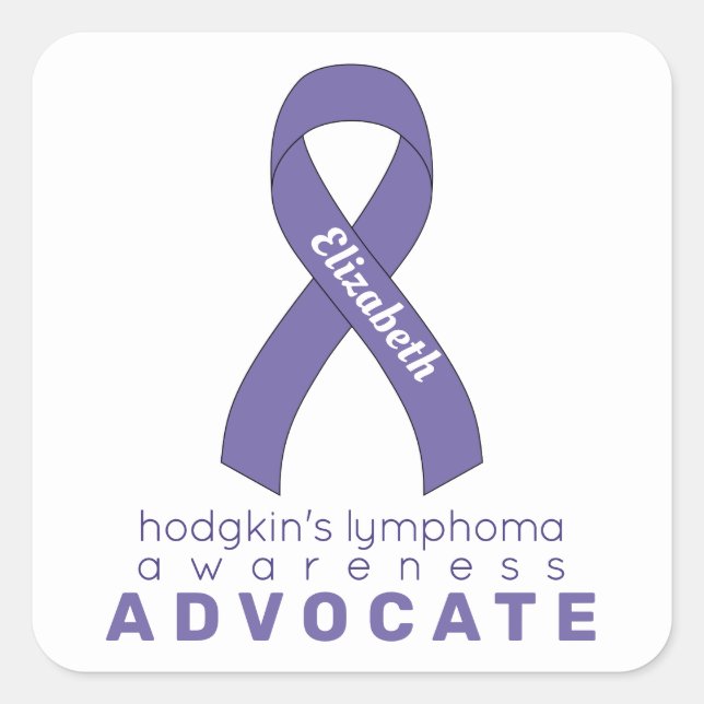 Hodgkin's Lymphoma Advocate White Square Sticker (Front)