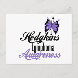 Hodgkins Lymphoma Awareness Butterfly Postcard