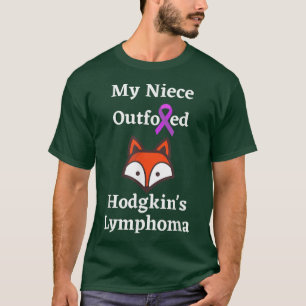 Hodgkins Lymphoma Awareness Fox Niece Cancer Survi T-Shirt