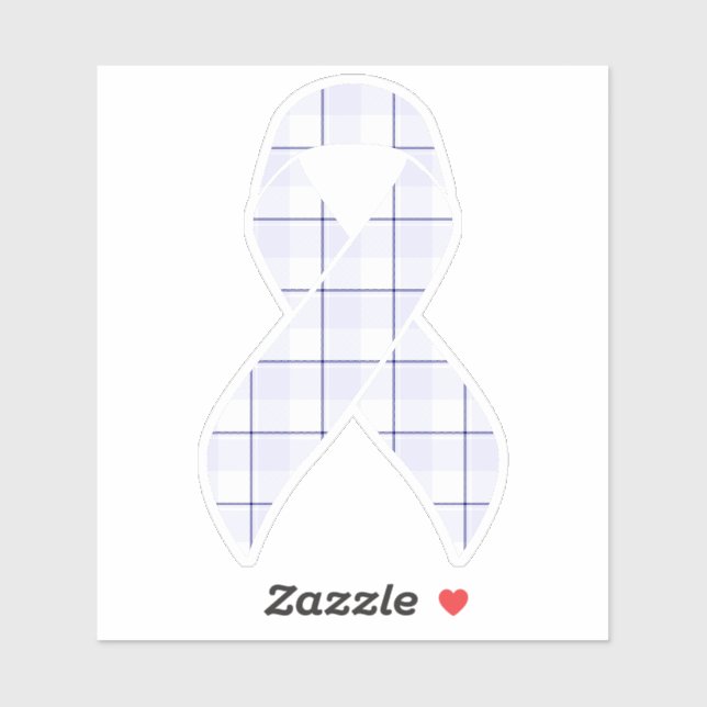 Hodgkin's Lymphoma Awareness Plaid Lavender Ribbon (Sheet)