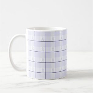 Hodgkin's Lymphoma Awareness Plaid Lavender Ribbon Coffee Mug