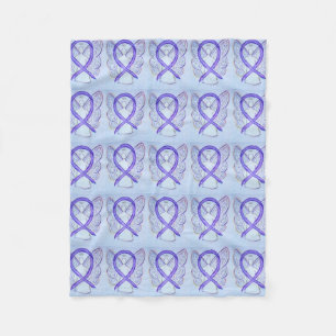 Hodgkin's Lymphoma Awareness Ribbon Fleece Blanket