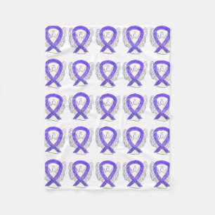 Hodgkin's Lymphoma Awareness Ribbon Soft Blankets