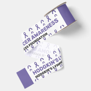 Hodgkin's Lymphoma Cancer Awareness Pattern Ribbon Grosgrain Ribbon