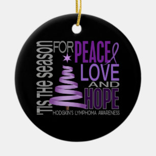 Hodgkin's Lymphoma Christmas 1 Ornaments