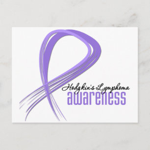 Hodgkins Lymphoma Grunge Ribbon Postcard