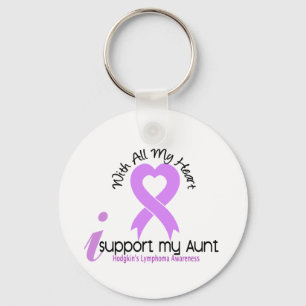 Hodgkins Lymphoma I Support My Aunt Key Ring