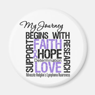 Hodgkins Lymphoma My Journey Begins With FAITH Magnet