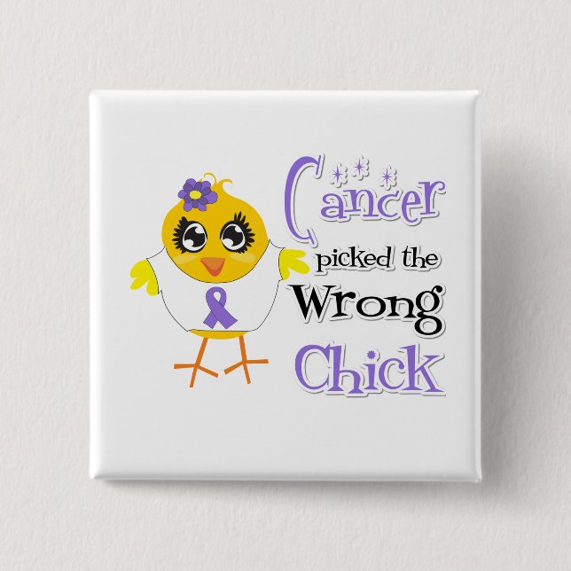 Hodgkins Lymphoma Picked The Wrong Chick 15 Cm Square Badge (Front)