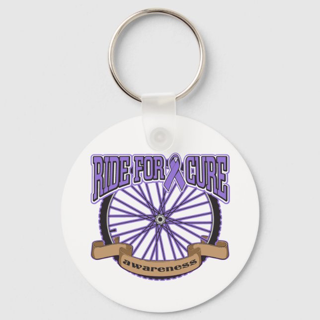 Hodgkin's Lymphoma Ride For Cure Key Ring (Front)