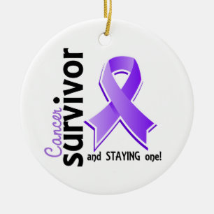 Hodgkin's Lymphoma Survivor 19 Ceramic Tree Decoration