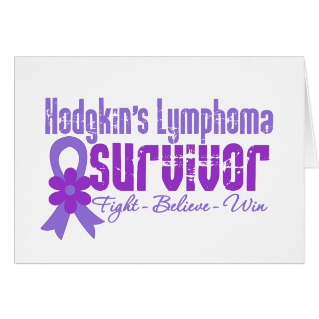 Hodgkins Lymphoma Survivor Flower Ribbon (Front Horizontal)