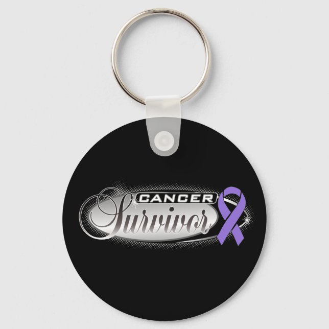 Hodgkin's Lymphoma Survivor Key Ring (Front)