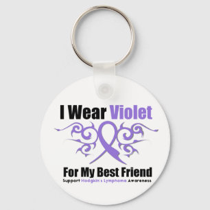 Hodgkins Lymphoma Tribal Ribbon For My Best Friend Key Ring