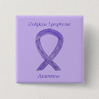 Hodgkins Lymphoma Violet Ribbon Custom Art Pins