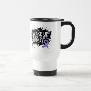Hodgkins Lymphoma Wake Up Kick Butt Repeat Travel Mug
