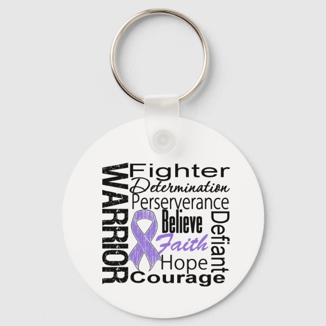 Hodgkins Lymphoma Warrior Collage Key Ring (Front)