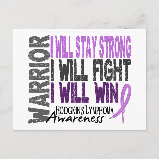 Hodgkins Lymphoma Warrior Postcard (Front)