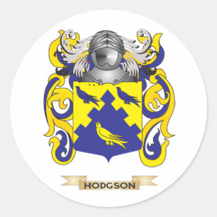 Hodgson Coat of Arms (Family Crest) Classic Round Sticker